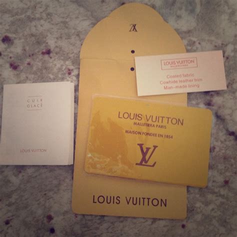 authenticity card louis vuitton